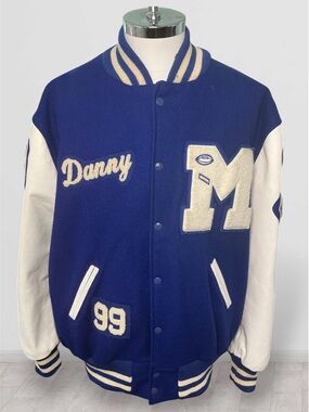 Vintage 90’0 Skookum McNary Letterman 48 Wool Varsity Leather Sleeves Jacket